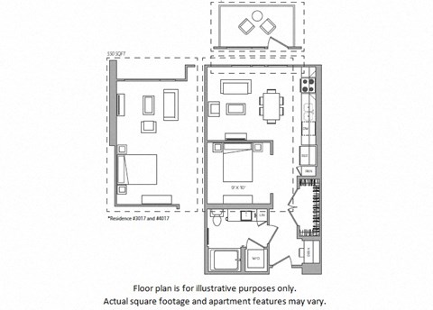 Studio B floor plan at Cannery Park by Windsor, San Jose, California
